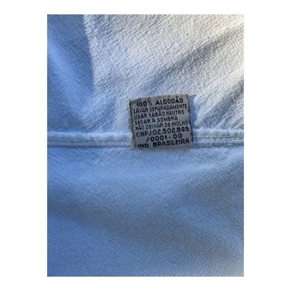 Savane White Seersucker Shorts Cotton Watercolor - Picture 7 of 11